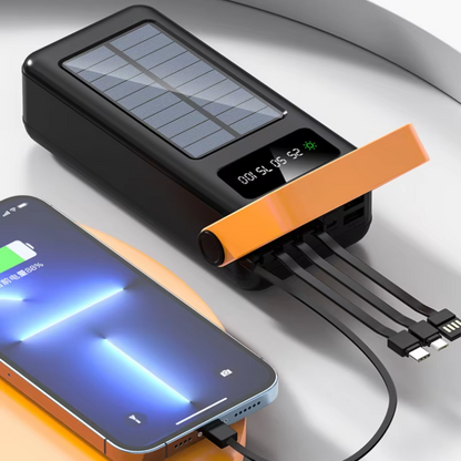 PowerNexus™ – 50,000mAh Fast-Charging Solar Power Bank with Flashlight!